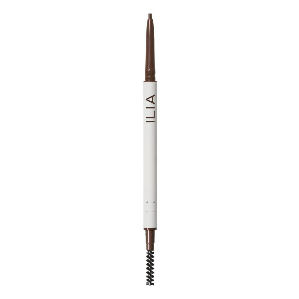 imageILIA  In Full MicroTip Brow Pencil with Spoolie  Buildable Pigment FadeResistant  Safe for Sensitive Eyes Fragrance  SiliconeFree  NonToxic Vegan CrueltyFree Clean Makeup AuburnDark Brown