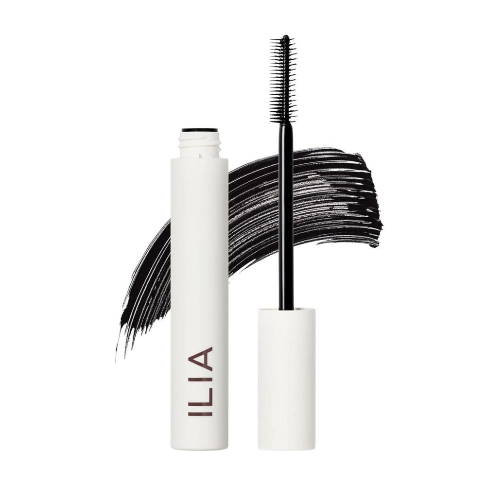 imageILIA  Limitless Lash Mascara  Lightweight Nourishing Lengthening Lifting  Flake  SmudgeResistant  NonToxic CrueltyFree OphthalmologistTested Safe For Sensitive Eyes Soft BlackBlack