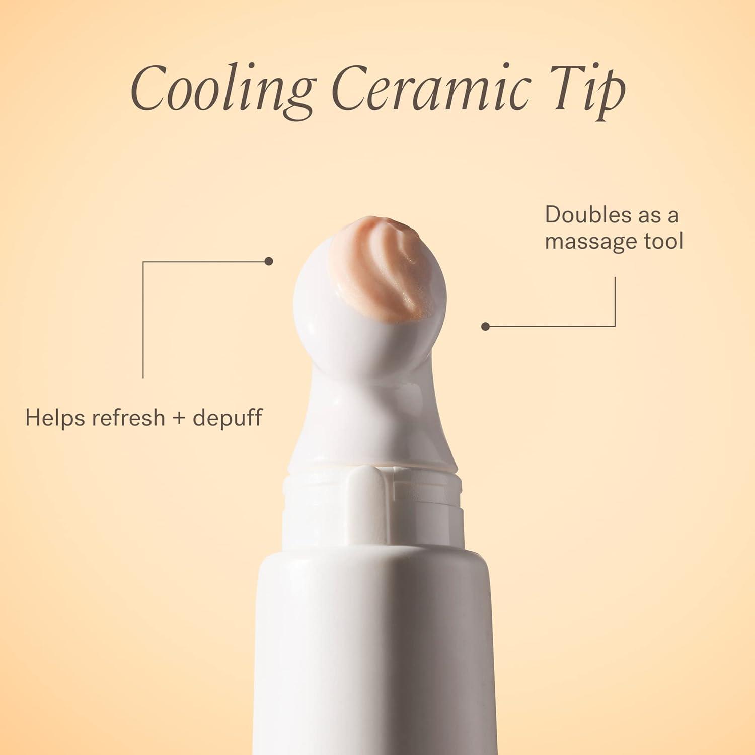 imageILIA  PlantBased Bright Start Activated Eye Cream with Massage Tool Tip  Weightless Cooling Help Reduce Puffiness  Fine Lines  SiliconeFree CrueltyFree Vegan Clean Beauty 05 oz  15 ml