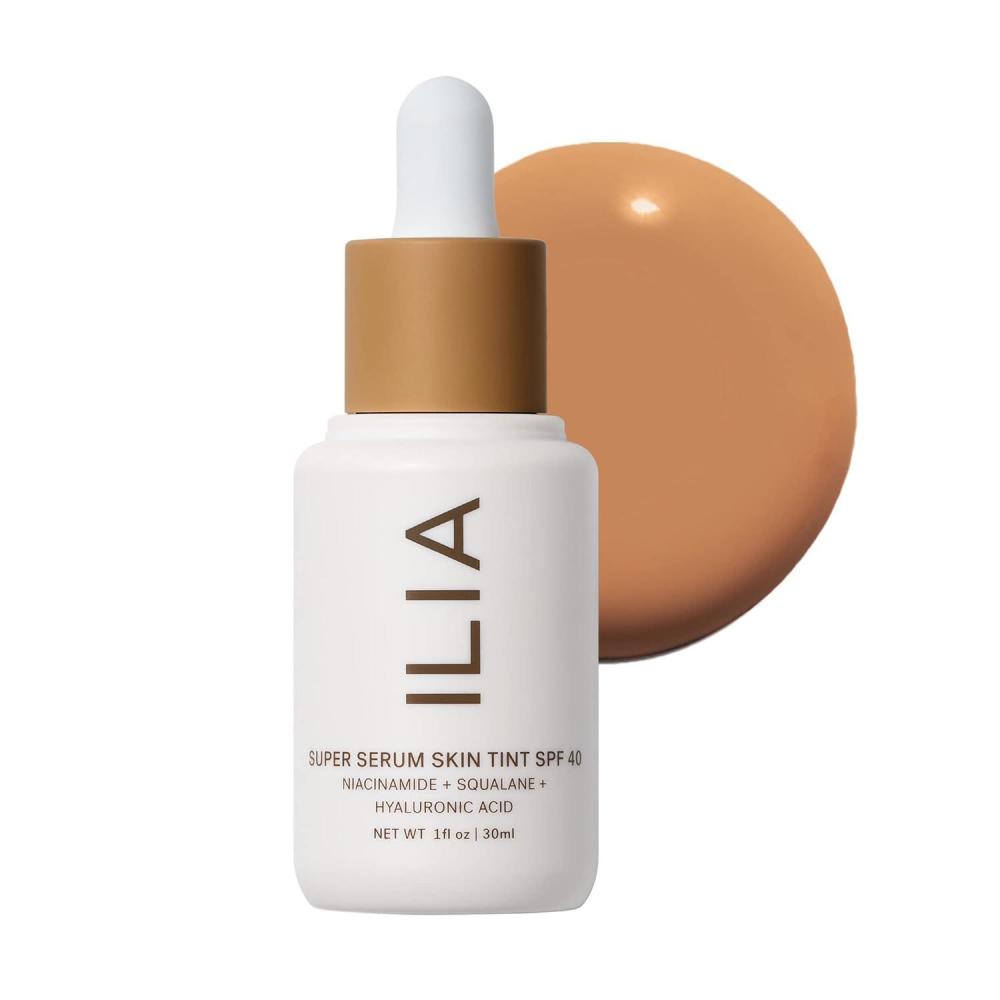 imageILIA  Super Serum Skin Tint SPF 40  NonComedogenic Vegan Lightweight to Help Against Blue Light  Pollution while Hydrating Smoothing  Refining Lovina ST19 1 fl oz  30 mlST1275 Papakolea MediumDeep  Olive Undertones