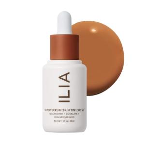 ILIA – Super Serum Skin Tint SPF 40 | Non-Comedogenic, Vegan, Lightweight to Help Against Blue Light, + Pollution while Hydrating, Smoothing, + Refining (Lovina ST19, 1 fl oz | 30 ml)(ST15 Porto Covo (Deep  Neutral Cool Undertones))