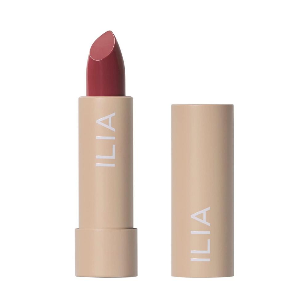 imageILIA  Color Block Lipstick  NonToxic Vegan CrueltyFree Hydrating  Long Lasting No Budge Color with Full Coverage Amberlight French Nude With Neutral Undertones 014 oz  4 gRococco Petal Pink With Warm Undertones