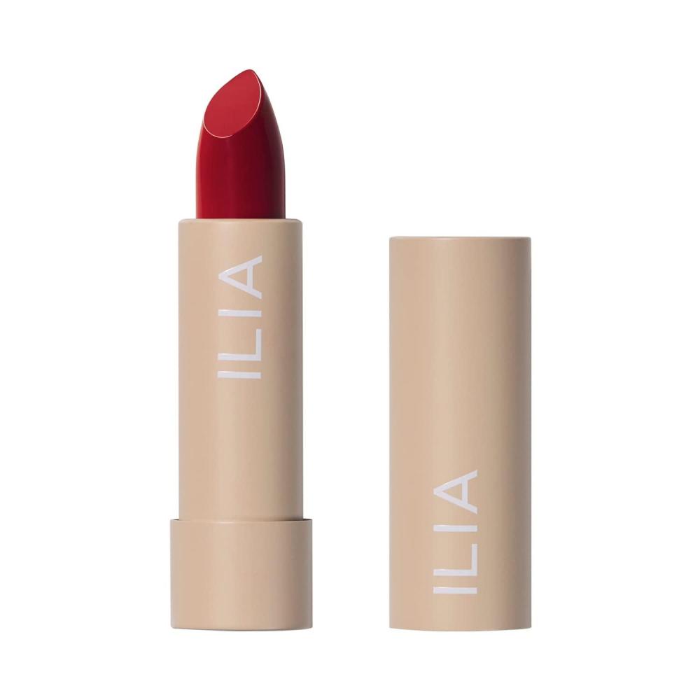 imageILIA  Color Block Lipstick  NonToxic Vegan CrueltyFree Hydrating  Long Lasting No Budge Color with Full Coverage Amberlight French Nude With Neutral Undertones 014 oz  4 gTango Deep Red With Neutral Undertones