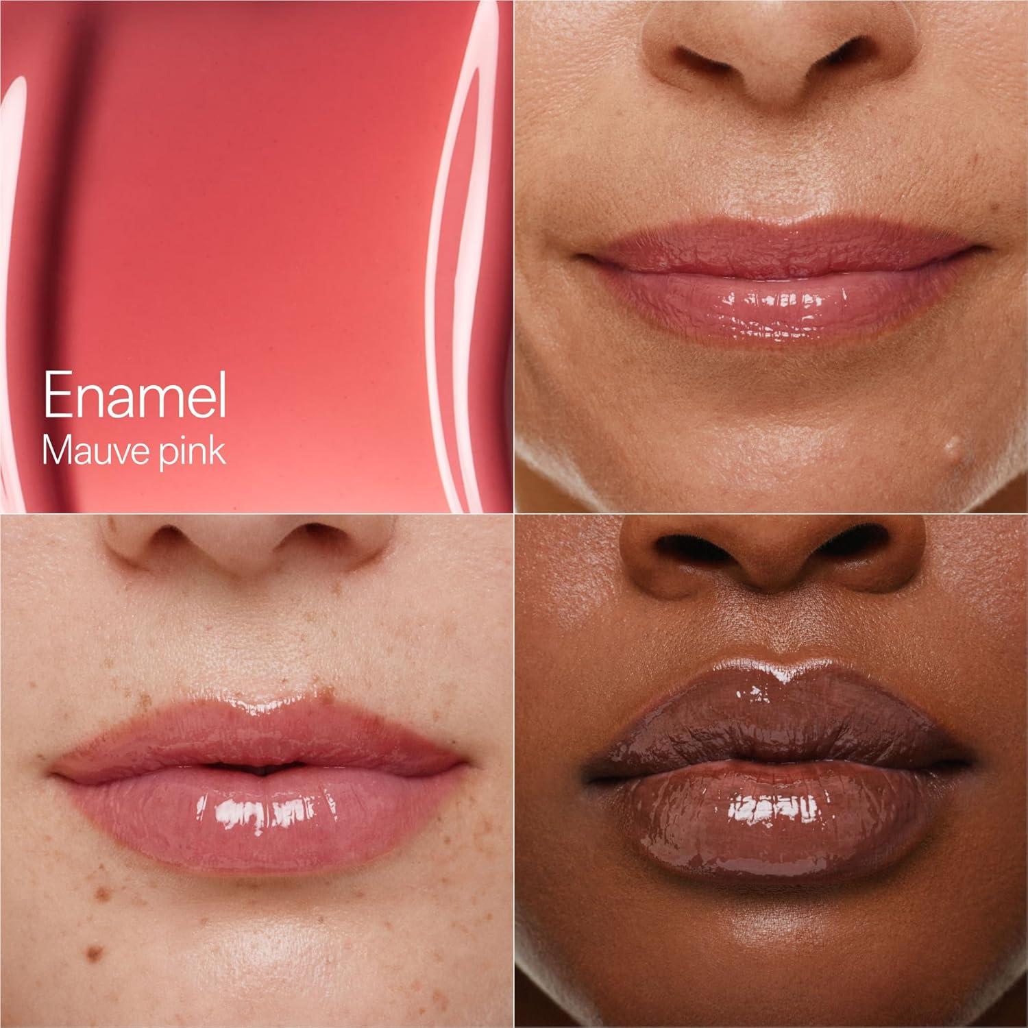 imageILIA Overglaze Hydrating Lip Gloss LongWear NonSticky 24Hour Hydration Smooth Plump Vegan Silicone Gluten NanoparticlesFree ClayEnamel Mauve Pink