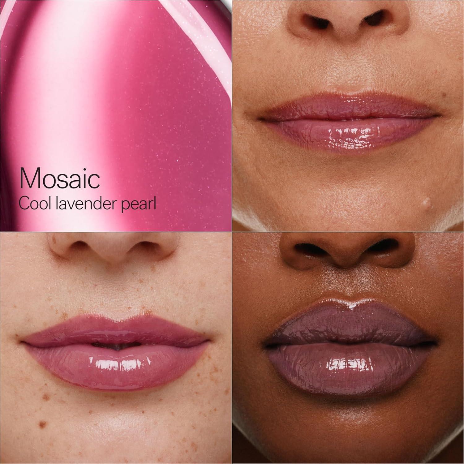 imageILIA Overglaze Hydrating Lip Gloss LongWear NonSticky 24Hour Hydration Smooth Plump Vegan Silicone Gluten NanoparticlesFree ClayMosaic Cool Lavender Pearl