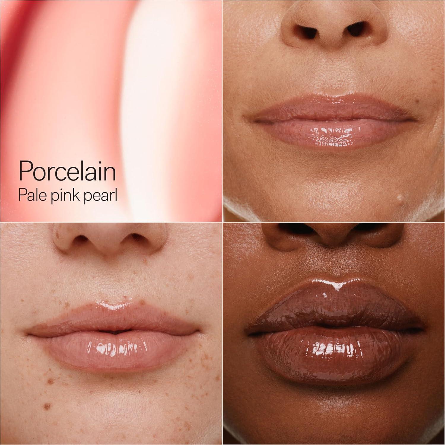 imageILIA Overglaze Hydrating Lip Gloss LongWear NonSticky 24Hour Hydration Smooth Plump Vegan Silicone Gluten NanoparticlesFree ClayPorcelain Pale Pink Pearl