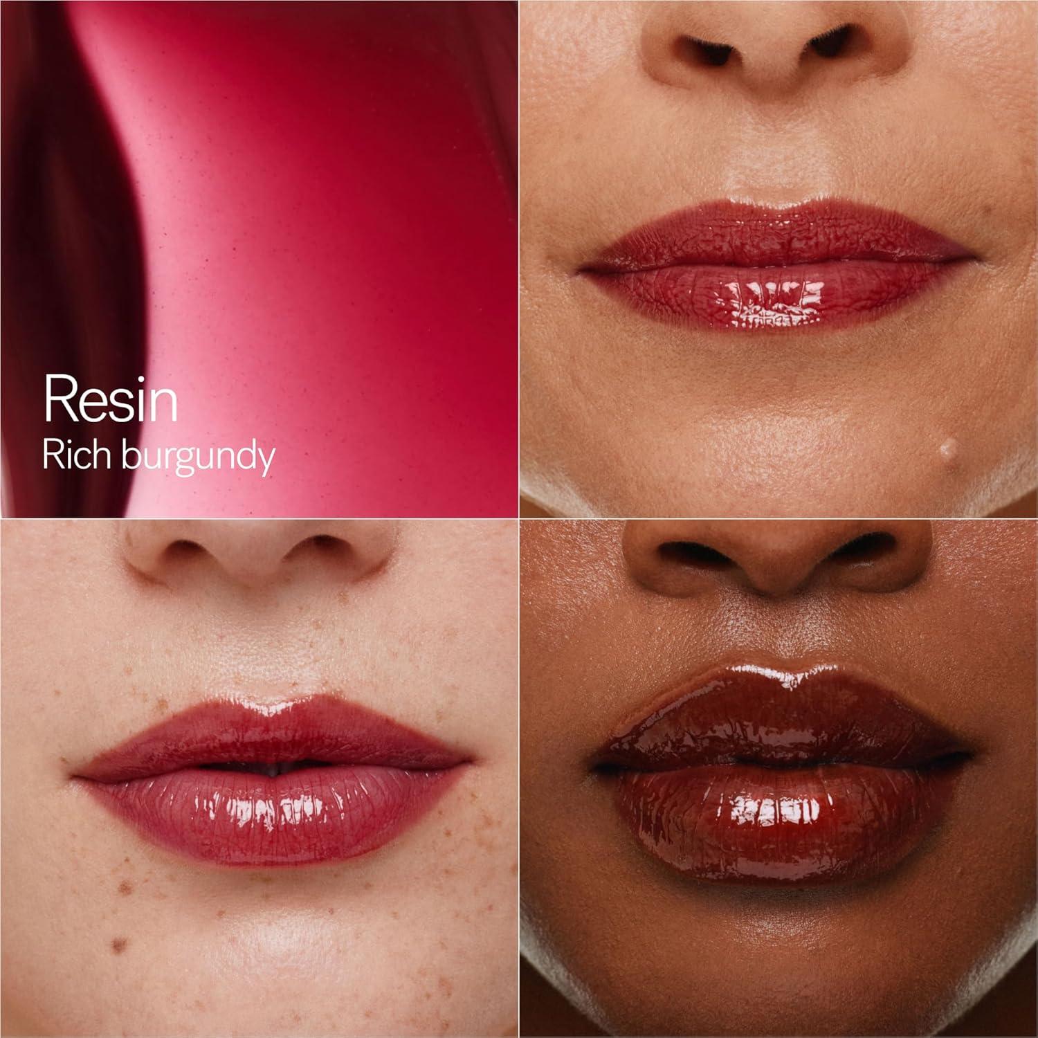 imageILIA Overglaze Hydrating Lip Gloss LongWear NonSticky 24Hour Hydration Smooth Plump Vegan Silicone Gluten NanoparticlesFree ClayResin Rich Burgundy