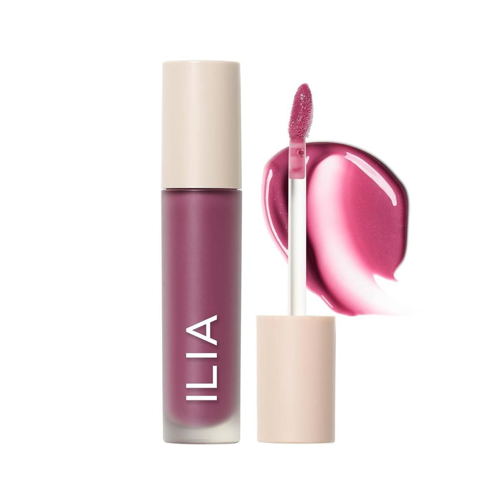 imageILIA  Overglaze Hydrating Lip Gloss  LongWear NonSticky 24Hour Hydration  Smooth  Plump  Vegan  Silicone Gluten NanoparticlesFree ClayMosaic  Cool Lavender Pearl