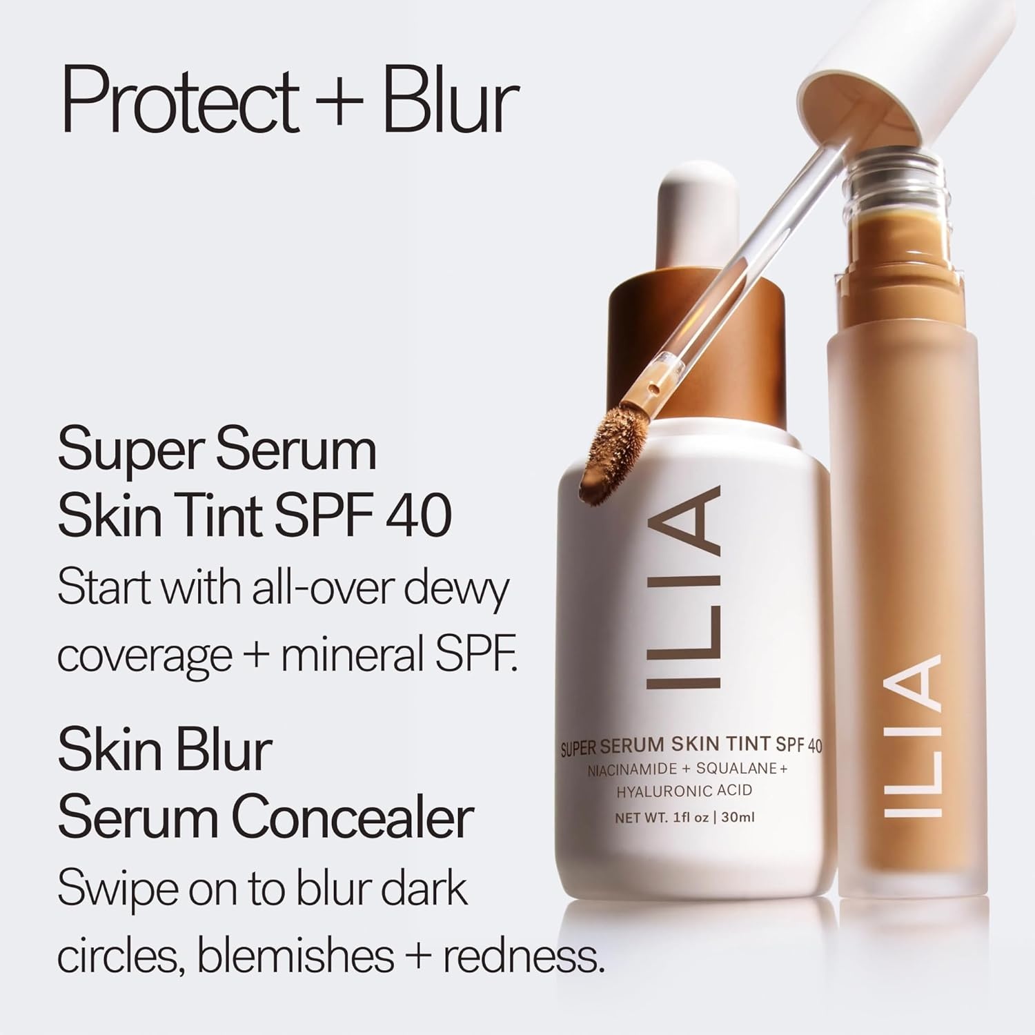 image:imageILIA Skin Blur Serum Concealer SelfSetting 12Hour Wear Medium Coverage CreaseResistant Hydrating Safe for Sensitive Skin Clean CrueltyFree amp Vegan 10N Mesh 02 fl oz 6 ml26C Cashmere