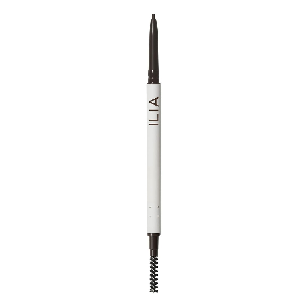 image:imageILIA In Full MicroTip Brow Pencil with Spoolie Buildable Pigment FadeResistant Safe for Sensitive Eyes Fragrance SiliconeFree NonToxic Vegan CrueltyFree Clean Makeup Soft BlackSoft Black