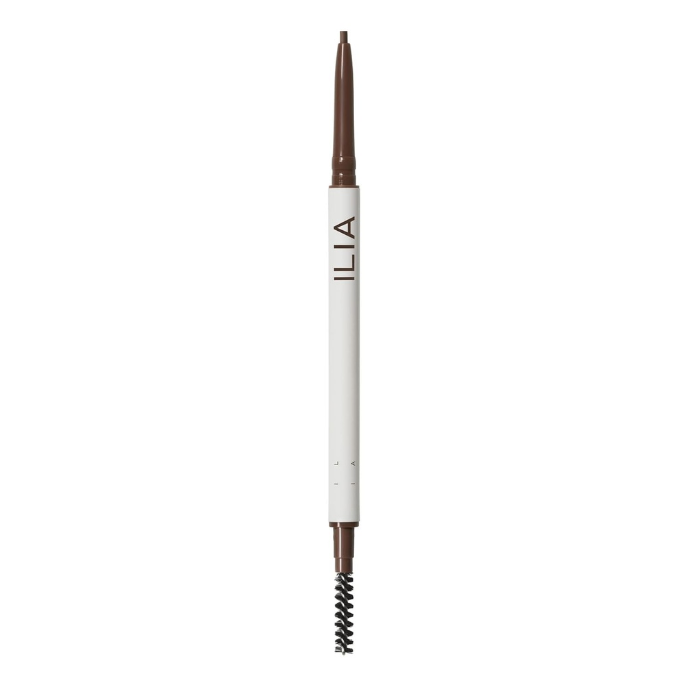 image:imageILIA  In Full MicroTip Brow Pencil with Spoolie  Buildable Pigment FadeResistant  Safe for Sensitive Eyes Fragrance  SiliconeFree  NonToxic Vegan CrueltyFree Clean Makeup Soft BlackDark Brown