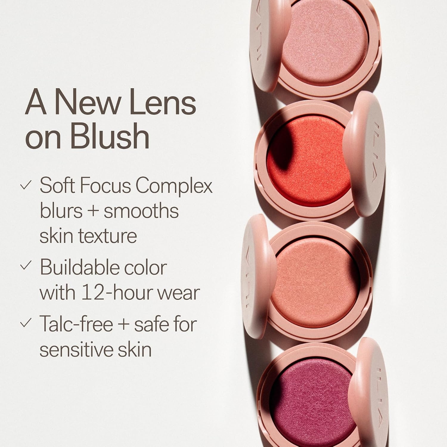 image:imageILIA Soft Focus Blurring Blush Flutter 12HR Wear Blurring Smoothing Buildable Formulated Without Talc Safe for Sensitive Skin Clean CrueltyFree amp VeganFlutter Warm Peach